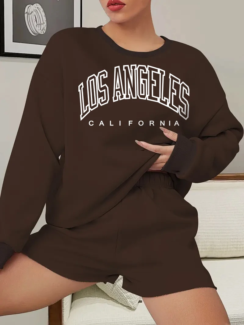 Two Piece LOS ANGELES Letter Print Casual Outfit elegant women clothes free shipping Short sets new matching sets Sport outfit
Two Piece LOS ANGELES Letter Print Casual Outfit elegant women clothes free shipping Short sets new matching sets Sport outfit