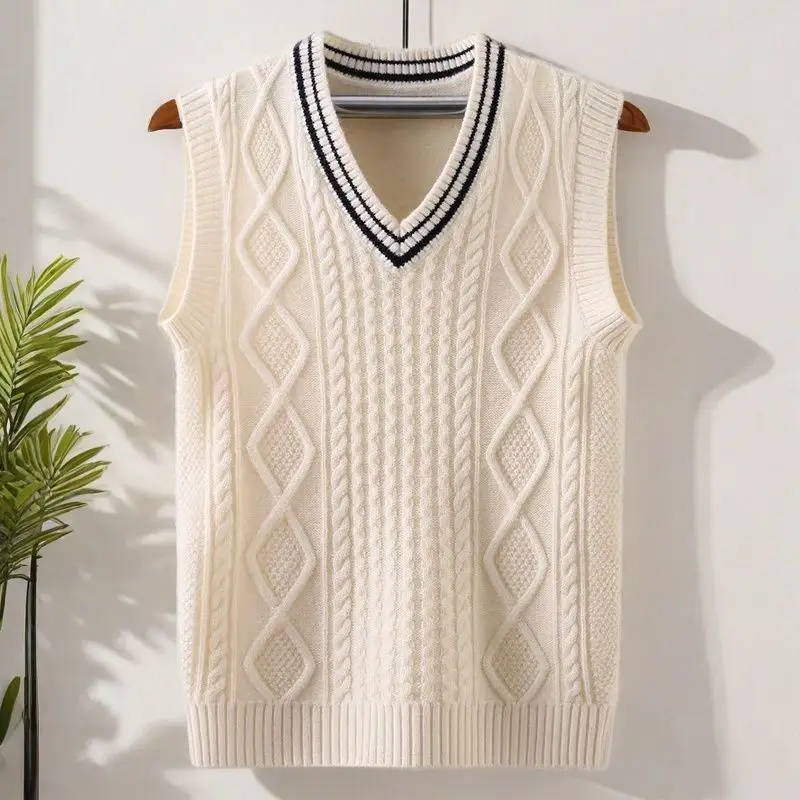 Spring Autumn Sweater Vest Men's V-neck Striped Knitted Sweater Vest Preppy Style School Uniforms
Spring Autumn Sweater Vest Men's V-neck Striped Knitted Sweater Vest Preppy Style School Uniforms