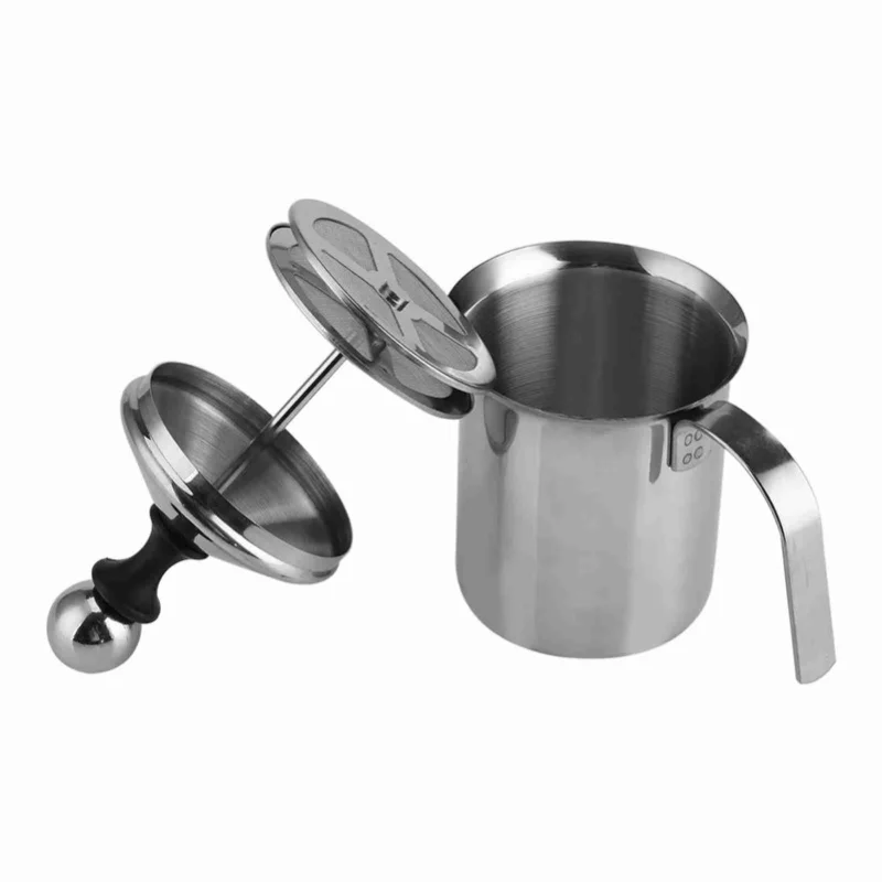 400ML/800ML Stainless Steel Manual Milk Frother Double Mesh Coffee Foamer Creamer Blender Whisker
400ML/800ML Stainless Steel Manual Milk Frother Double Mesh Coffee Foamer Creamer Blender Whisker