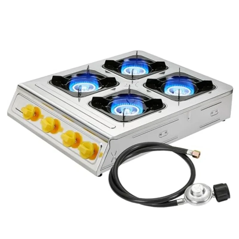 40000 BTU Propane Cooking Station, Stainless Steel Portable Cooktop, Enamel Pot Holder & Electronic Ignition Outdoor Use
40000 BTU Propane Cooking Station, Stainless Steel Portable Cooktop, Enamel Pot Holder & Electronic Ignition Outdoor Use