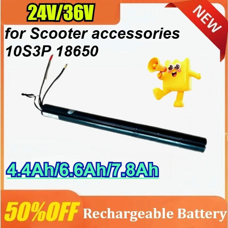 24V/36V 4.4Ah/6.6Ah/7.8Ah for Scooter Accessories 10S3P 18650 Lithium Ion Carbon Fiber Scooter Special Battery Is Suitable
24V/36V 4.4Ah/6.6Ah/7.8Ah for Scooter Accessories 10S3P 18650 Lithium Ion Carbon Fiber Scooter Special Battery Is Suitable