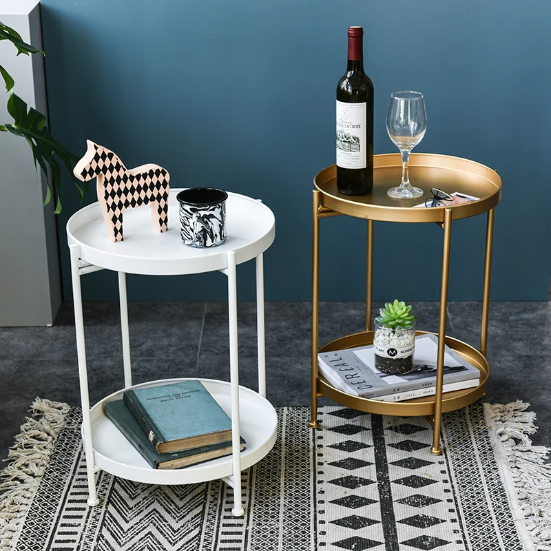 Nordic ins creative simple wrought iron double-layer small coffee table living room sofa corner bedroom bedside mini round table
Nordic ins creative simple wrought iron double-layer small coffee table living room sofa corner bedroom bedside mini round table