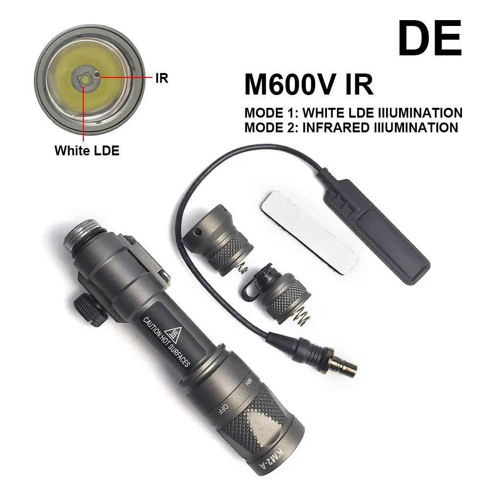 Tactical M600V M600V IR Flashlight LED & IR Illuminator Output 500 Lumens Wea-pon Light for Airsoft Rifle Hunting Accessories
Tactical M600V M600V IR Flashlight LED & IR Illuminator Output 500 Lumens Wea-pon Light for Airsoft Rifle Hunting Accessories