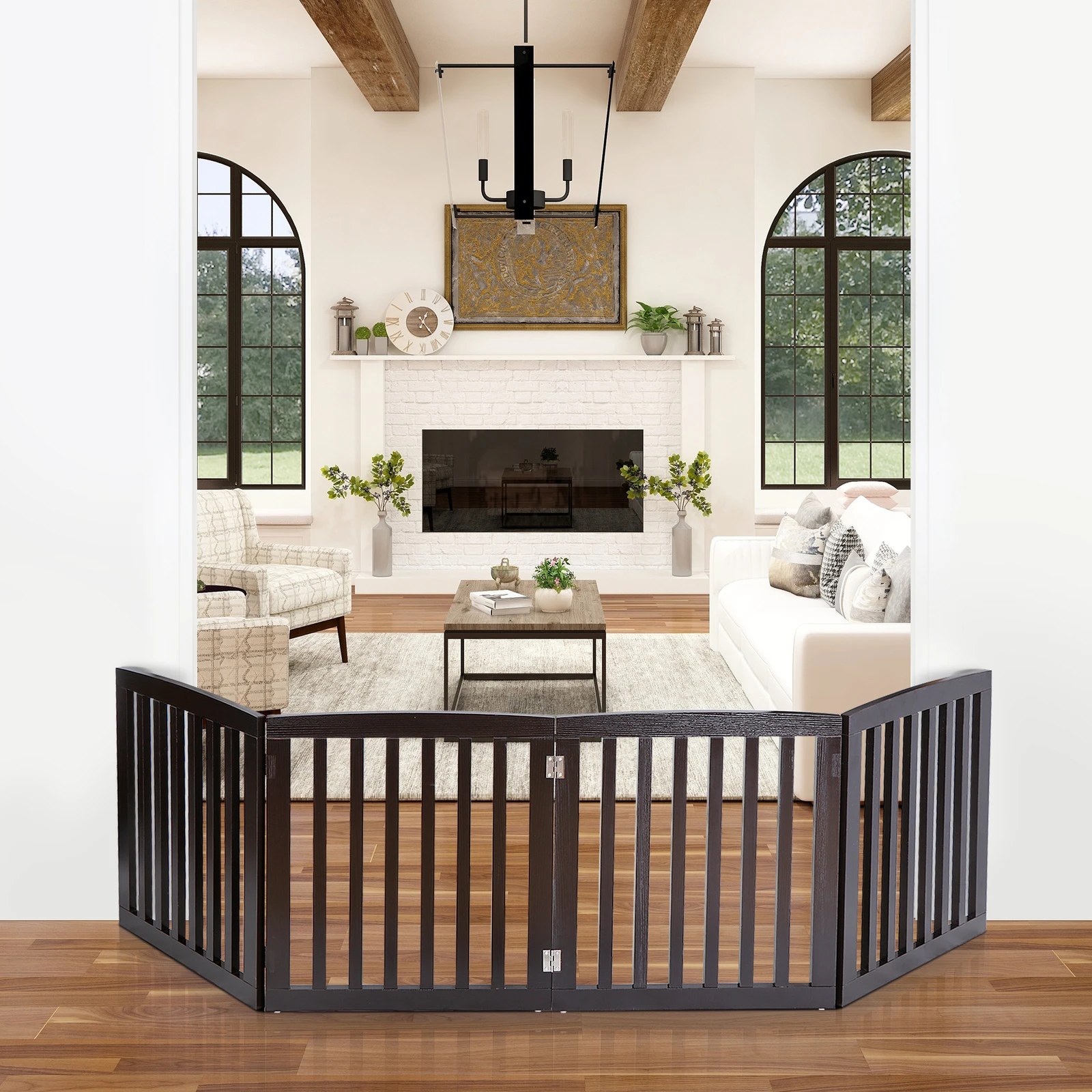Dog Gate Indoor Freestanding 4 Panel 24" Pet Gate Foldable Dog Fence for Stairs
Dog Gate Indoor Freestanding 4 Panel 24" Pet Gate Foldable Dog Fence for Stairs
