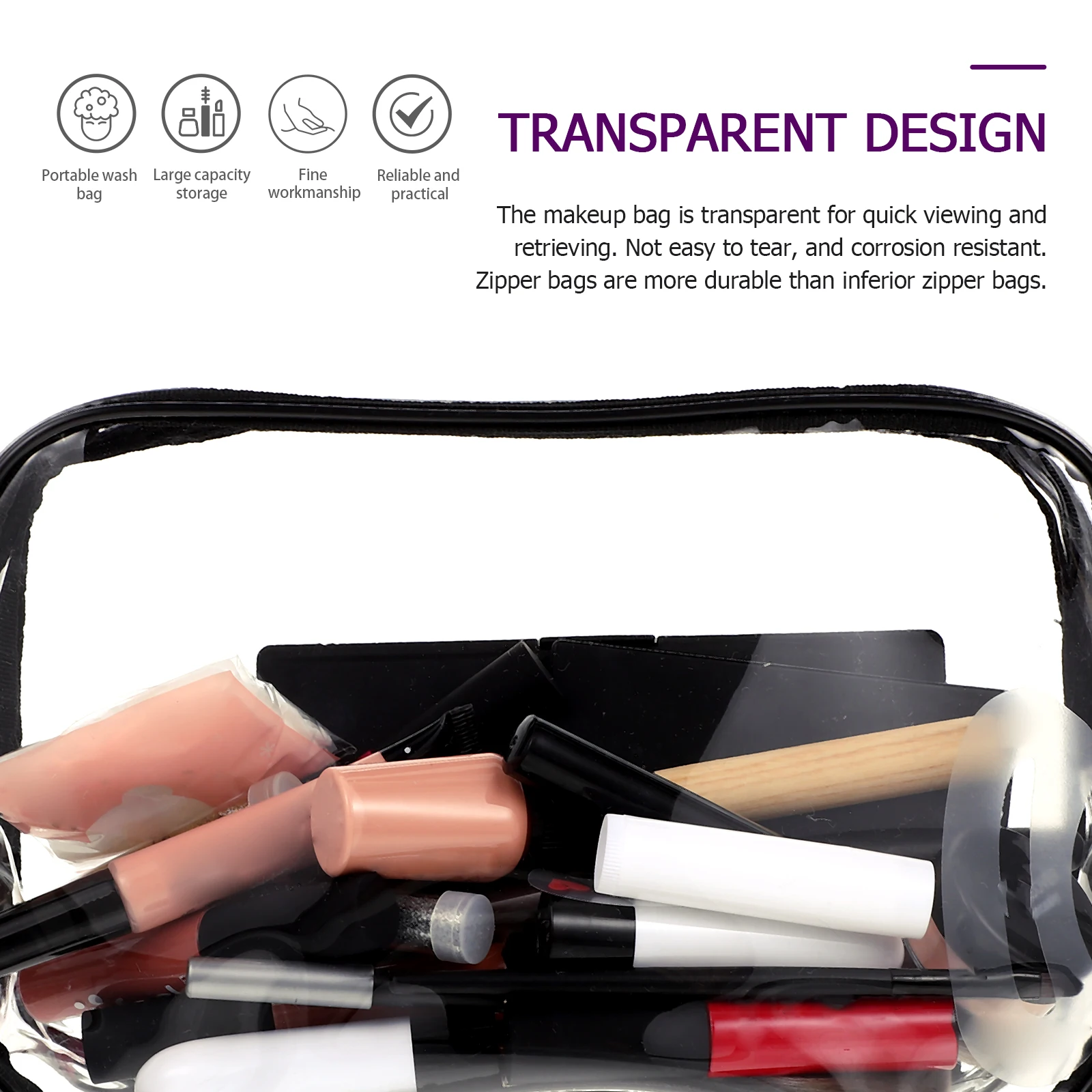 Portable Bag Large Capacity Waterproof Travel Toiletries Storage Bag Lightweight Durable Trip Makeup Brush Storage
Portable Bag Large Capacity Waterproof Travel Toiletries Storage Bag Lightweight Durable Trip Makeup Brush Storage