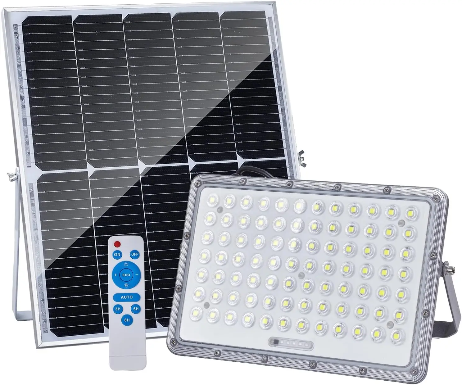 Светодиодный солнечный прожектор мощностью 300 Вт, 15000 мАч, 8000 К, водонепроницаемость IP66, наружный светильник безопасности с дистанционным управлением для двора, сада, бассейна, дорожки
Светодиодный солнечный прожектор мощностью 300 Вт, 15000 мАч, 8000 К, водонепроницаемость IP66, наружный светильник безопасности с дистанционным управлением для двора, сада, бассейна, дорожки