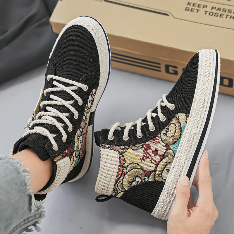 Men’s High Top Grass Woven Sole Shoes Casual Boots Corduroy Student Fashion Shoes shoes for men mens boots boots men cowboy
Men’s High Top Grass Woven Sole Shoes Casual Boots Corduroy Student Fashion Shoes shoes for men mens boots boots men cowboy