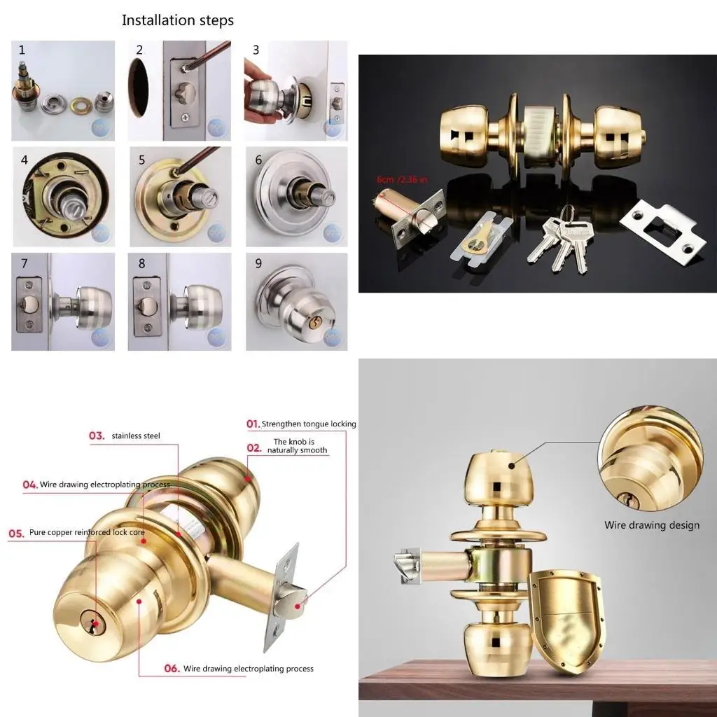 652F Keyed Entry Door Knob Adjustable Latches Round Door Lock for Household & Office
652F Keyed Entry Door Knob Adjustable Latches Round Door Lock for Household & Office