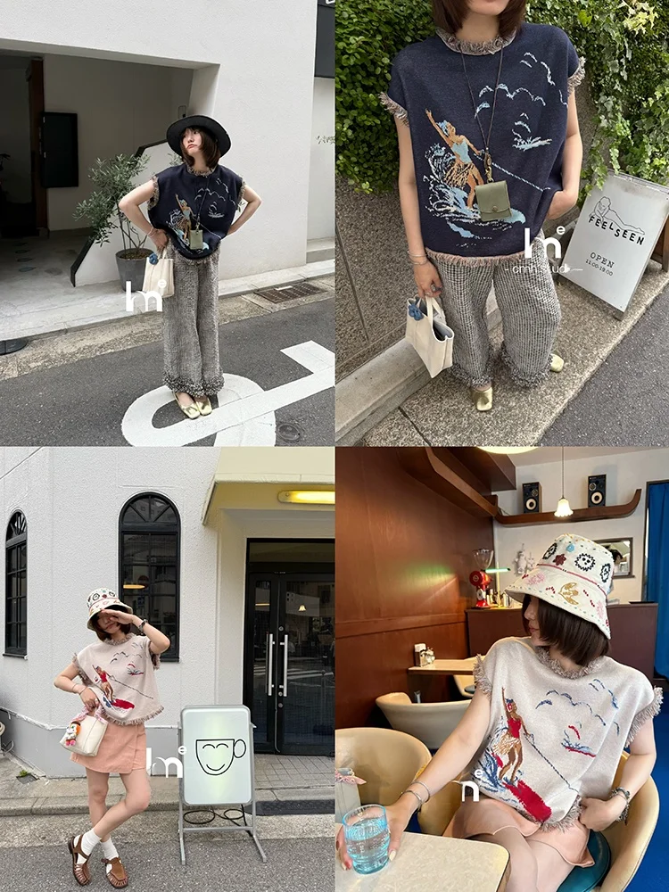 EMH Surf Girl Summer Cotton Embroidery Thin Batwing Sve Vest Irregular Hemline Printed Casual Women's Vest Top
EMH Surf Girl Summer Cotton Embroidery Thin Batwing Sve Vest Irregular Hemline Printed Casual Women's Vest Top