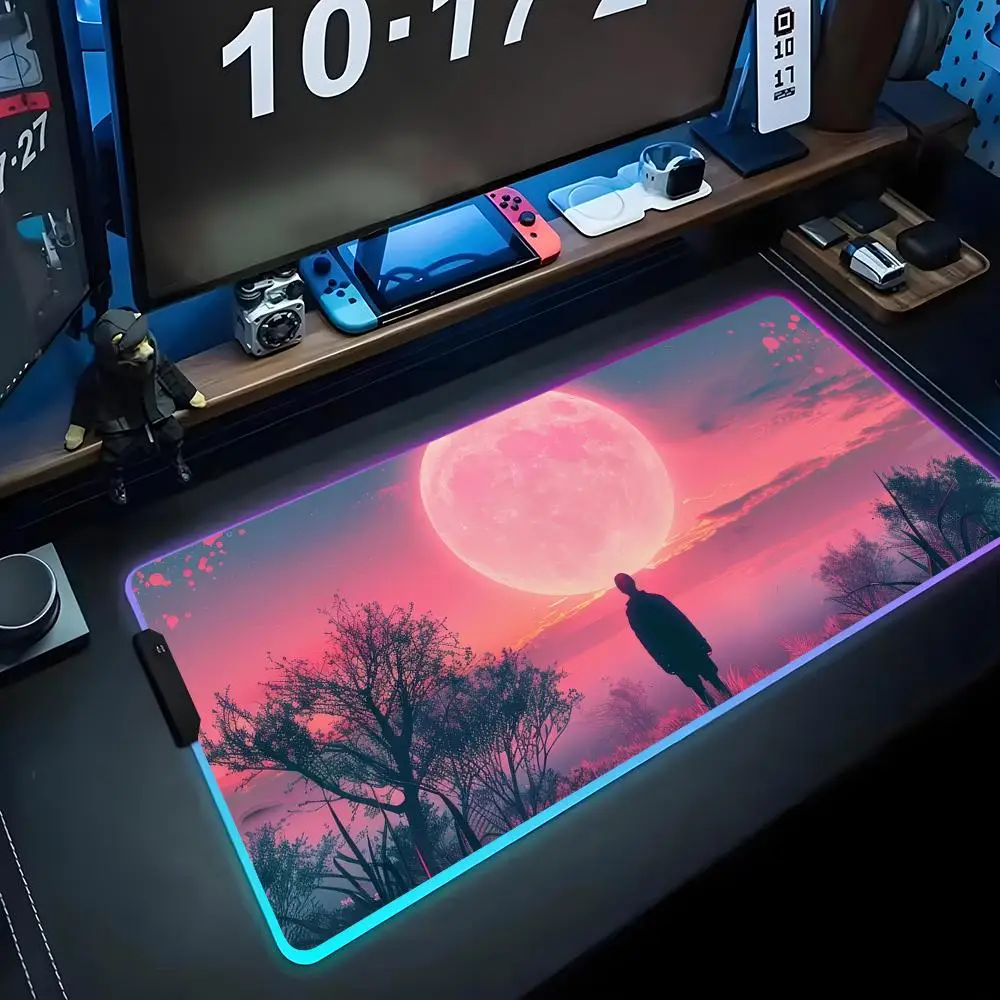 Коврик для мыши Blood Red Moon RGB, игровой коврик для мыши с LED-подсветкой, большой светящийся коврик для ПК, настольный коврик, светящийся коврик для клавиатуры, большой коврик для стола
Коврик для мыши Blood Red Moon RGB, игровой коврик для мыши с LED-подсветкой, большой светящийся коврик для ПК, настольный коврик, светящийся коврик для клавиатуры, большой коврик для стола