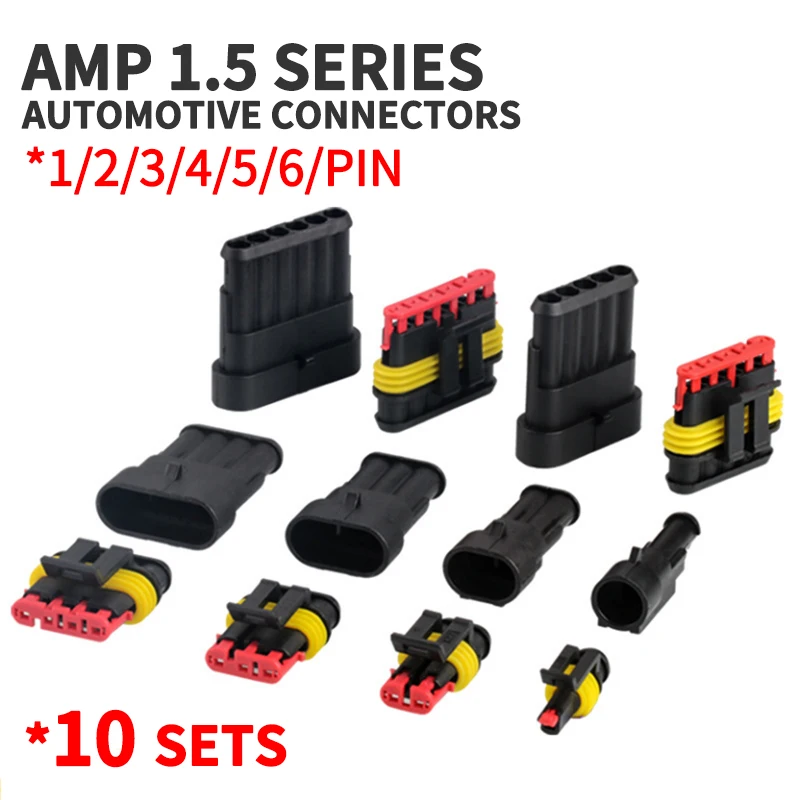 10 Sets 1.5 AMP series 1P/2P/3P/4P/5P/6 Pins car connector DJ7041-1.5-11/21 282080-1 docking terminal waterproof connector
10 Sets 1.5 AMP series 1P/2P/3P/4P/5P/6 Pins car connector DJ7041-1.5-11/21 282080-1 docking terminal waterproof connector 
