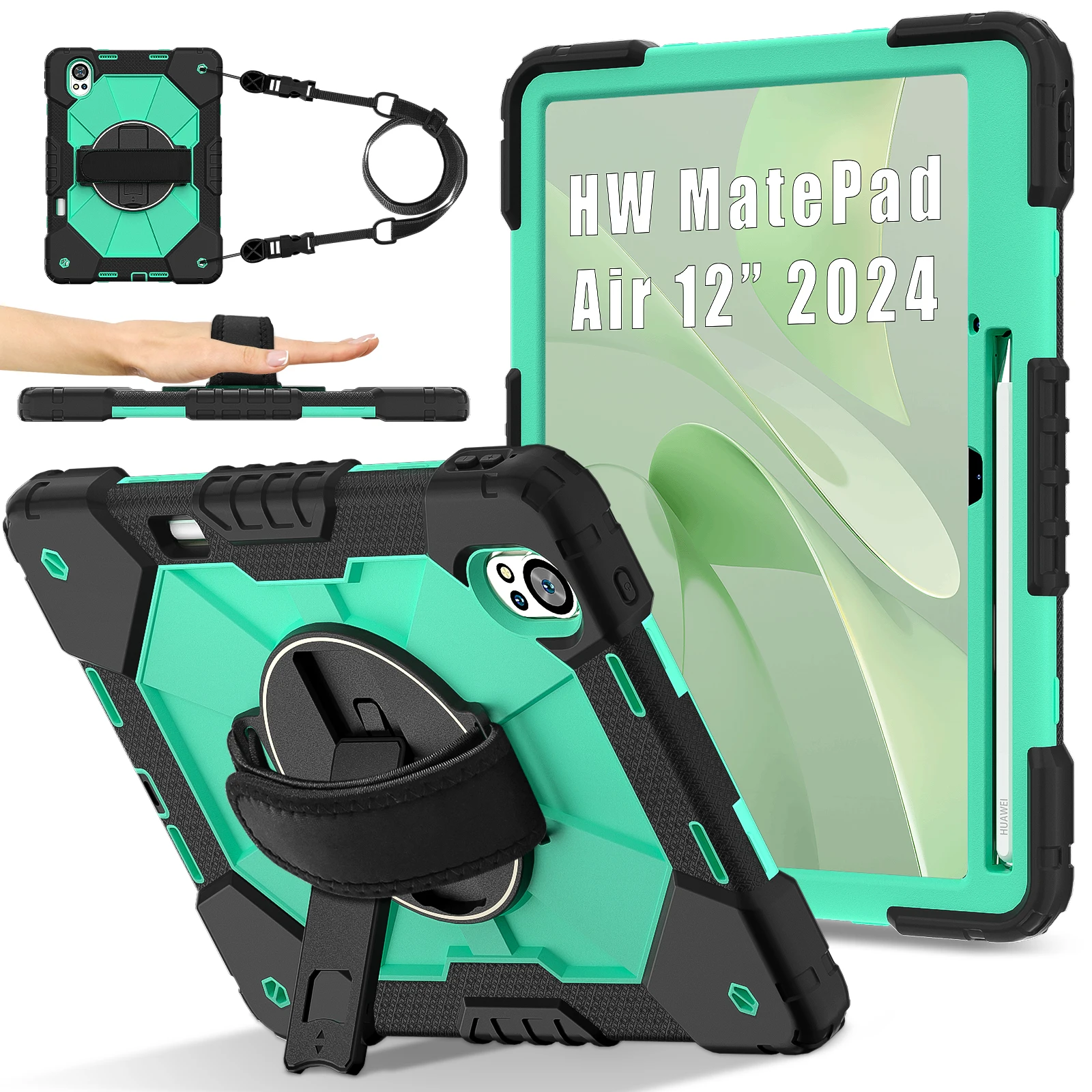 Heavy Duty Case Universal For Huawei MatePad 12 X Air 2024 12.0 inch 360 Rotating Stand Cover Anti-Slip With Hand Shoulder Strap
Heavy Duty Case Universal For Huawei MatePad 12 X Air 2024 12.0 inch 360 Rotating Stand Cover Anti-Slip With Hand Shoulder Strap