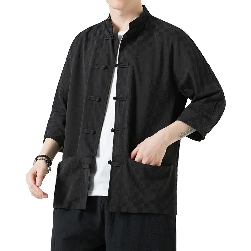 Summer New Chinese Style Men's Retro Button-up Shirt Large Size Trend Loose Casual Shirt
Summer New Chinese Style Men's Retro Button-up Shirt Large Size Trend Loose Casual Shirt