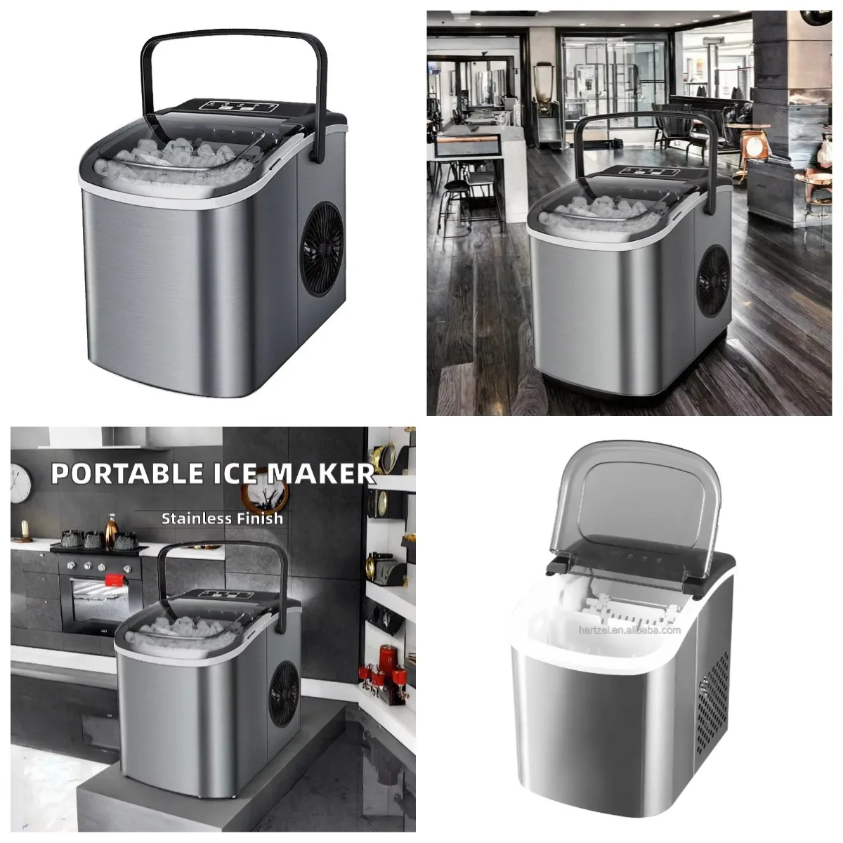 Small Portable Electric Ice Maker 10-12 Kgs Daily Capacity Stainless Steel for Hotel Domestic Use
Small Portable Electric Ice Maker 10-12 Kgs Daily Capacity Stainless Steel for Hotel Domestic Use