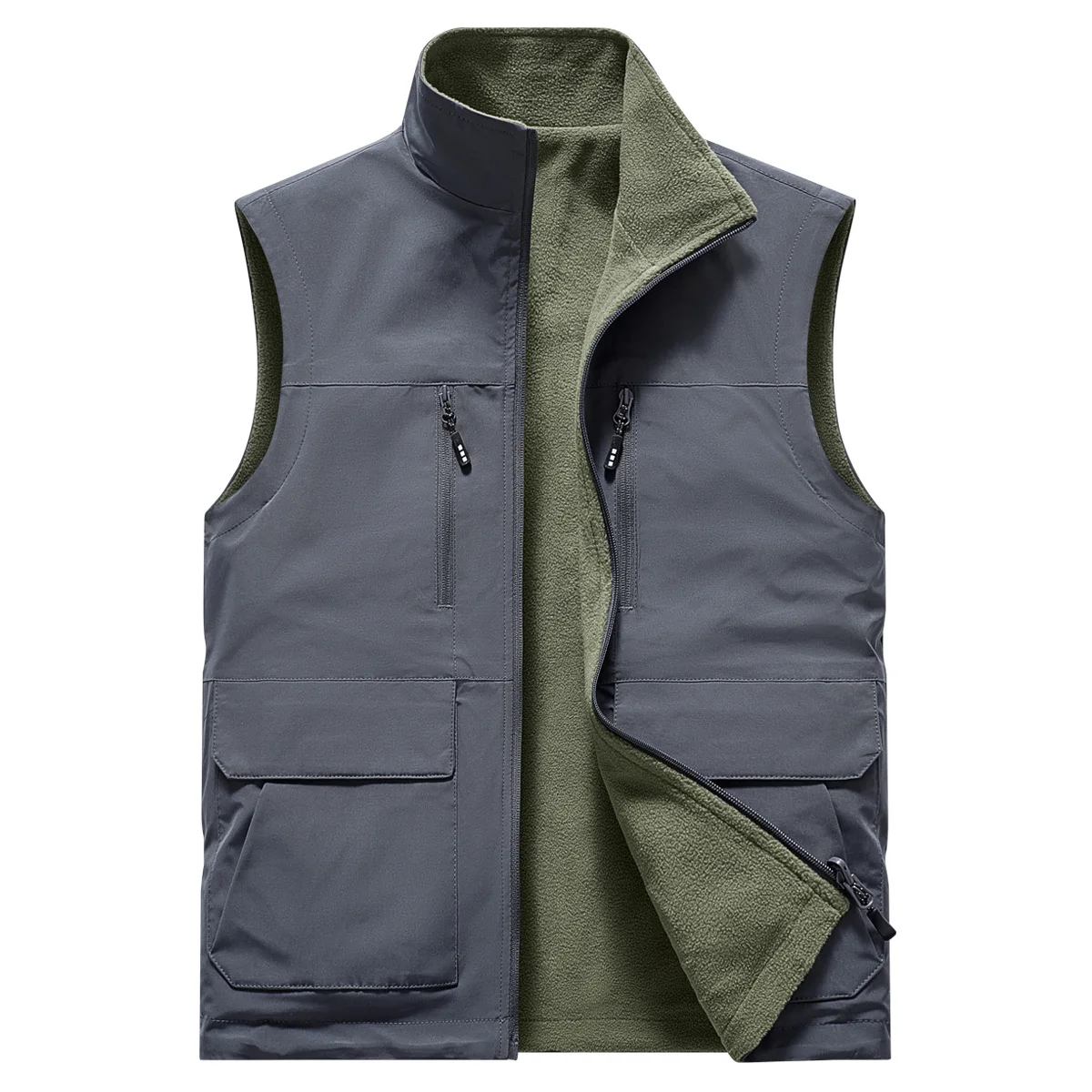 Autumn Winter Fleece Vests Men Double Sided Vests Fashion Casual Sleeveless Jacket Male Fishing Hiking Vest
Autumn Winter Fleece Vests Men Double Sided Vests Fashion Casual Sleeveless Jacket Male Fishing Hiking Vest