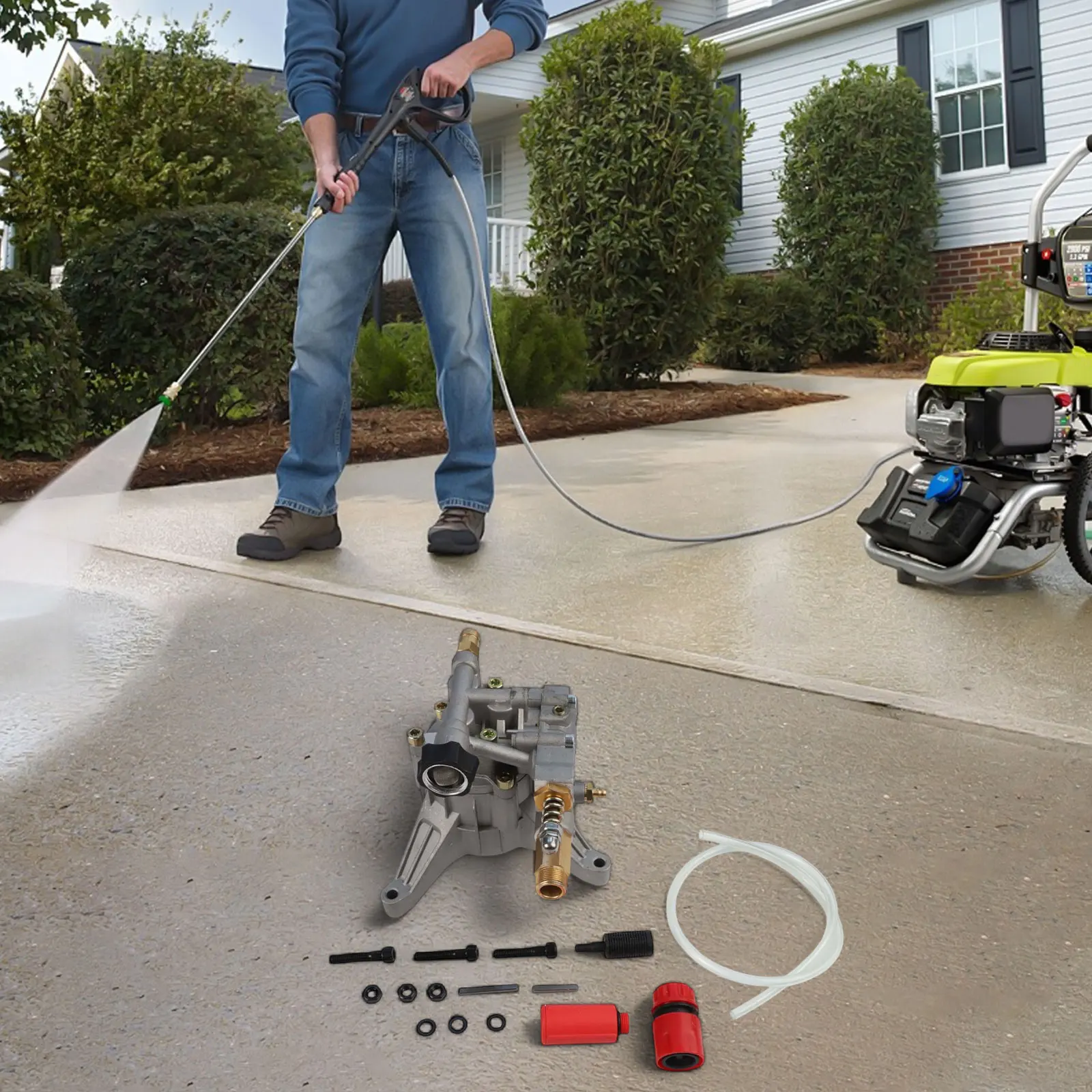 Power Washer Replacement Pressure Washer Pump 2600 PSI Replacement Pump Adjustable Pressure Double Seal System
Power Washer Replacement Pressure Washer Pump 2600 PSI Replacement Pump Adjustable Pressure Double Seal System