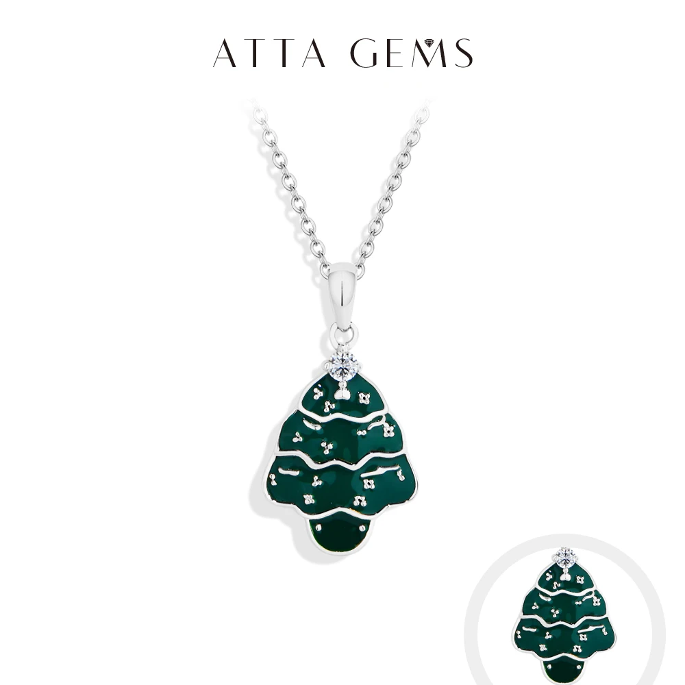 ATTAGEMS S925 Sterling Silver Moissanite Necklace for Women New Year Christmas Tree Pendant Party Gifts Fashion Jewelry 45+5cm
ATTAGEMS S925 Sterling Silver Moissanite Necklace for Women New Year Christmas Tree Pendant Party Gifts Fashion Jewelry 45+5cm