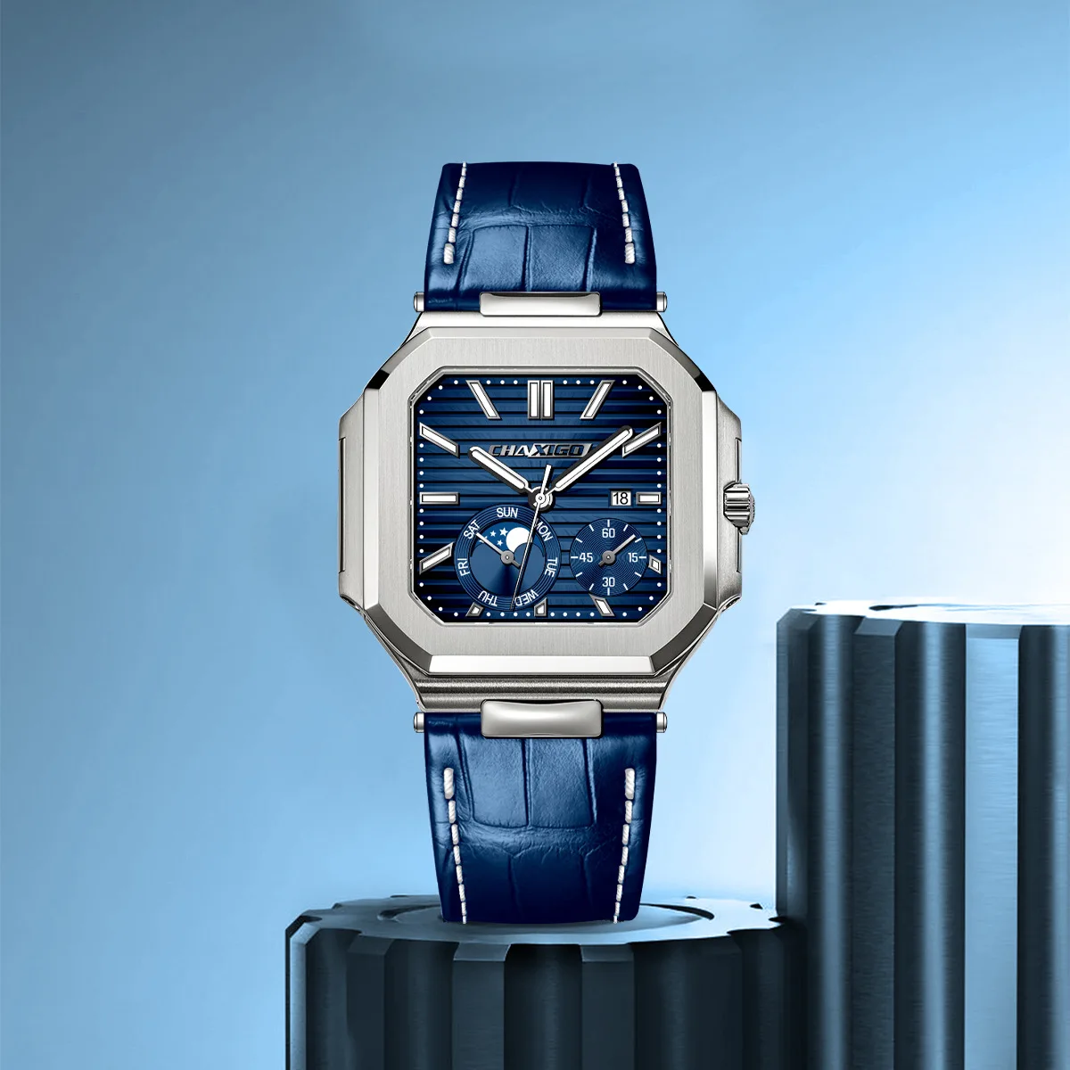 CHAXIGO Декоративные водонепроницаемые кварцевые часы Модные мужские часы
CHAXIGO Декоративные водонепроницаемые кварцевые часы Модные мужские часы