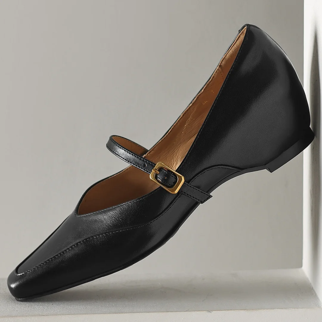 Элегантные женские туфли-мэри-джейн Danxuefei из натуральной кожи с металлической пряжкой, квадратным носком, на танкетке 4 см, коллекция Весна 2026
Элегантные женские туфли-мэри-джейн Danxuefei из натуральной кожи с металлической пряжкой, квадратным носком, на танкетке 4 см, коллекция Весна 2026