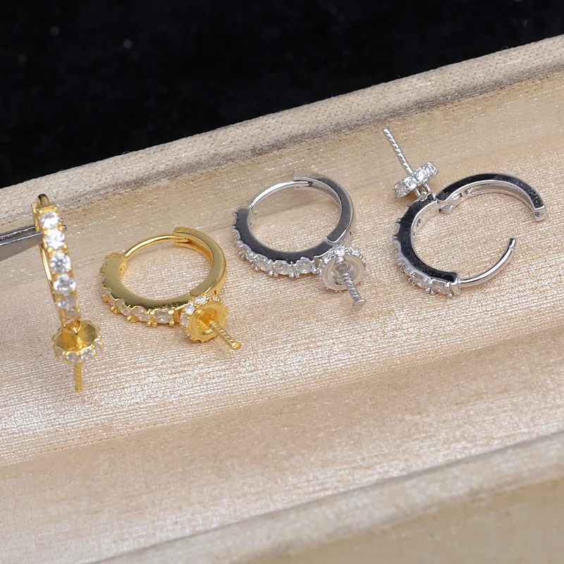 S925 Sterling Silver Earrings Base Findings Mountings Jewelry Mounts Fittings Accessories for 10-12mm Pearls 3 pairs/lot
S925 Sterling Silver Earrings Base Findings Mountings Jewelry Mounts Fittings Accessories for 10-12mm Pearls 3 pairs/lot