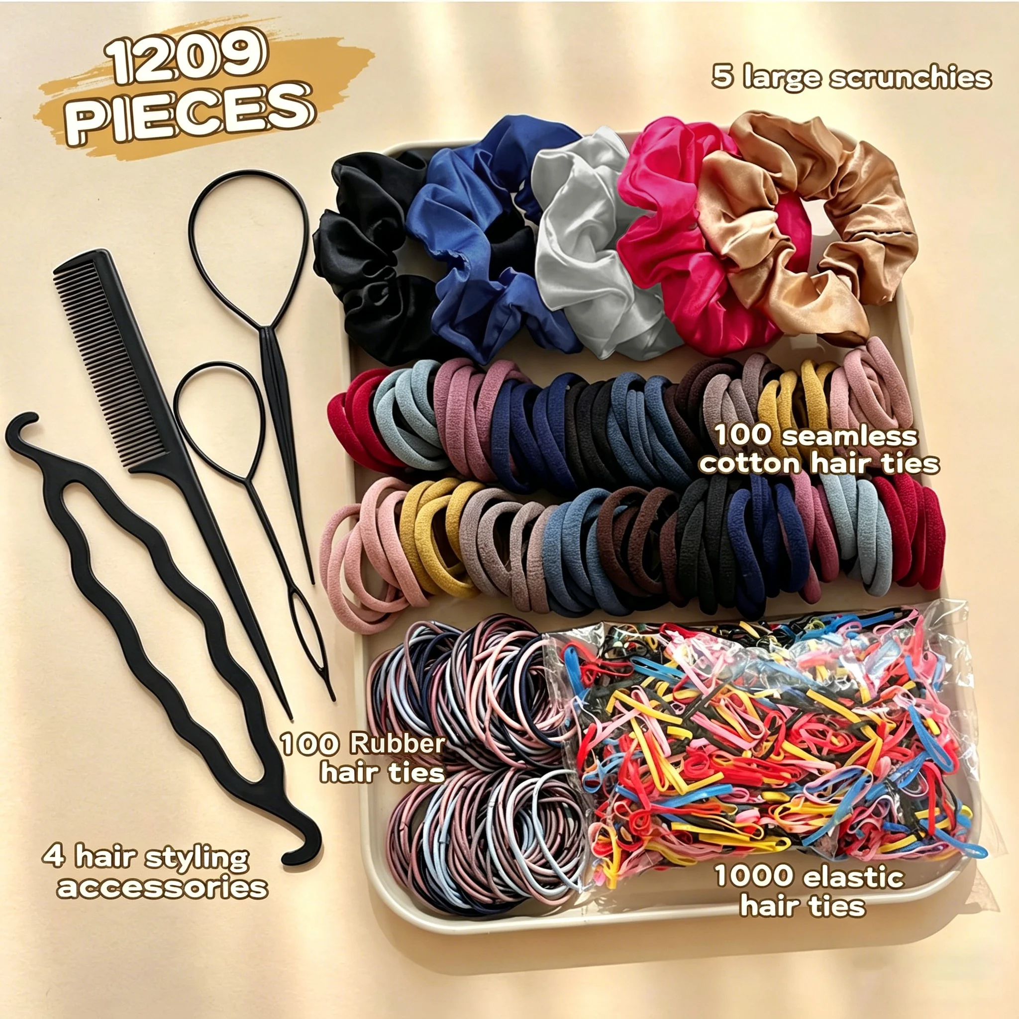 1209PCS Women's Hair Accessories Set: Bohemian Style And Minimalist Elastic Band, Headband, Minimalist Hair Claws.
1209PCS Women's Hair Accessories Set: Bohemian Style And Minimalist Elastic Band, Headband, Minimalist Hair Claws.