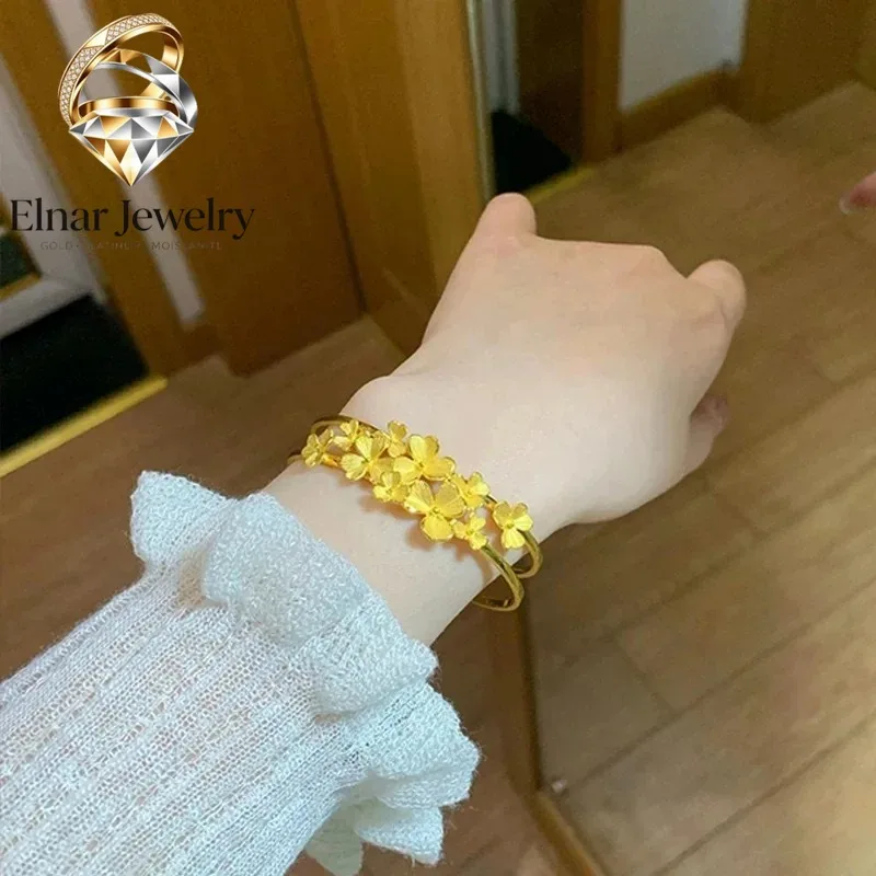 Elnar Jewelry Luxury 24K 9999 Pure Gold real gold Women's Gold Shop Flower Bracelet Open Bracelet
Elnar Jewelry Luxury 24K 9999 Pure Gold real gold Women's Gold Shop Flower Bracelet Open Bracelet