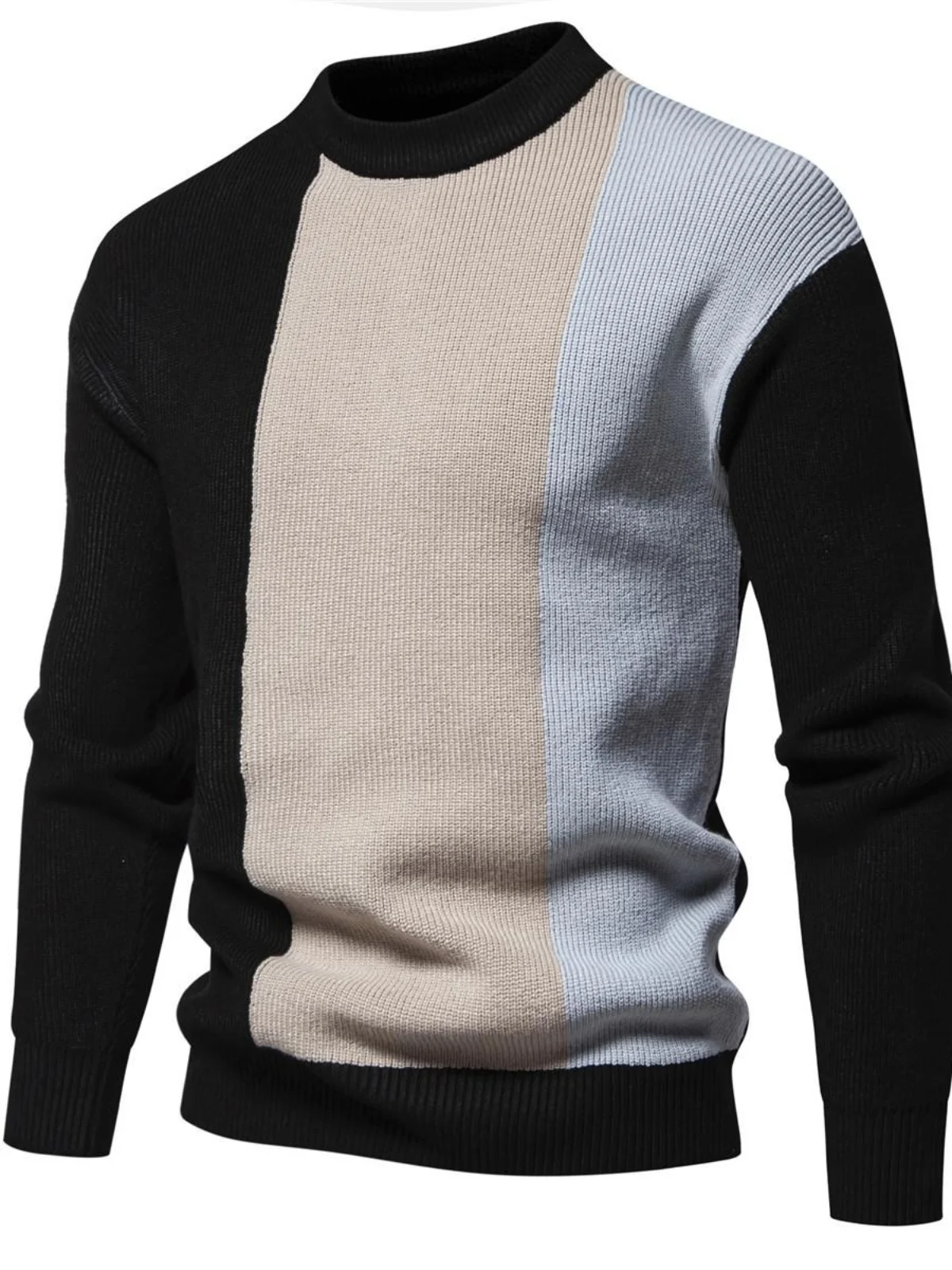 Мужской свитер с цветовыми вставками, повседневный, круглый вырез, вязаный, модный, из полиэстера, длинный рукав, для осени и весны
Мужской свитер с цветовыми вставками, повседневный, круглый вырез, вязаный, модный, из полиэстера, длинный рукав, для осени и весны
