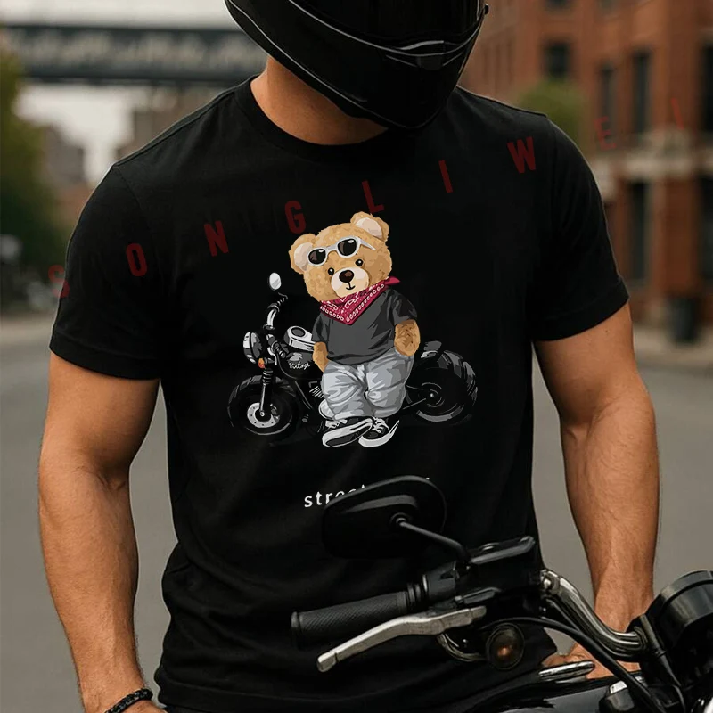 Motorcycle Lovers Street Teddy Knight Men's Fashion Moto T-shirt Casual Trendy Tshirts For Summer Comfortable Short Sleeve Tops
Motorcycle Lovers Street Teddy Knight Men's Fashion Moto T-shirt Casual Trendy Tshirts For Summer Comfortable Short Sleeve Tops