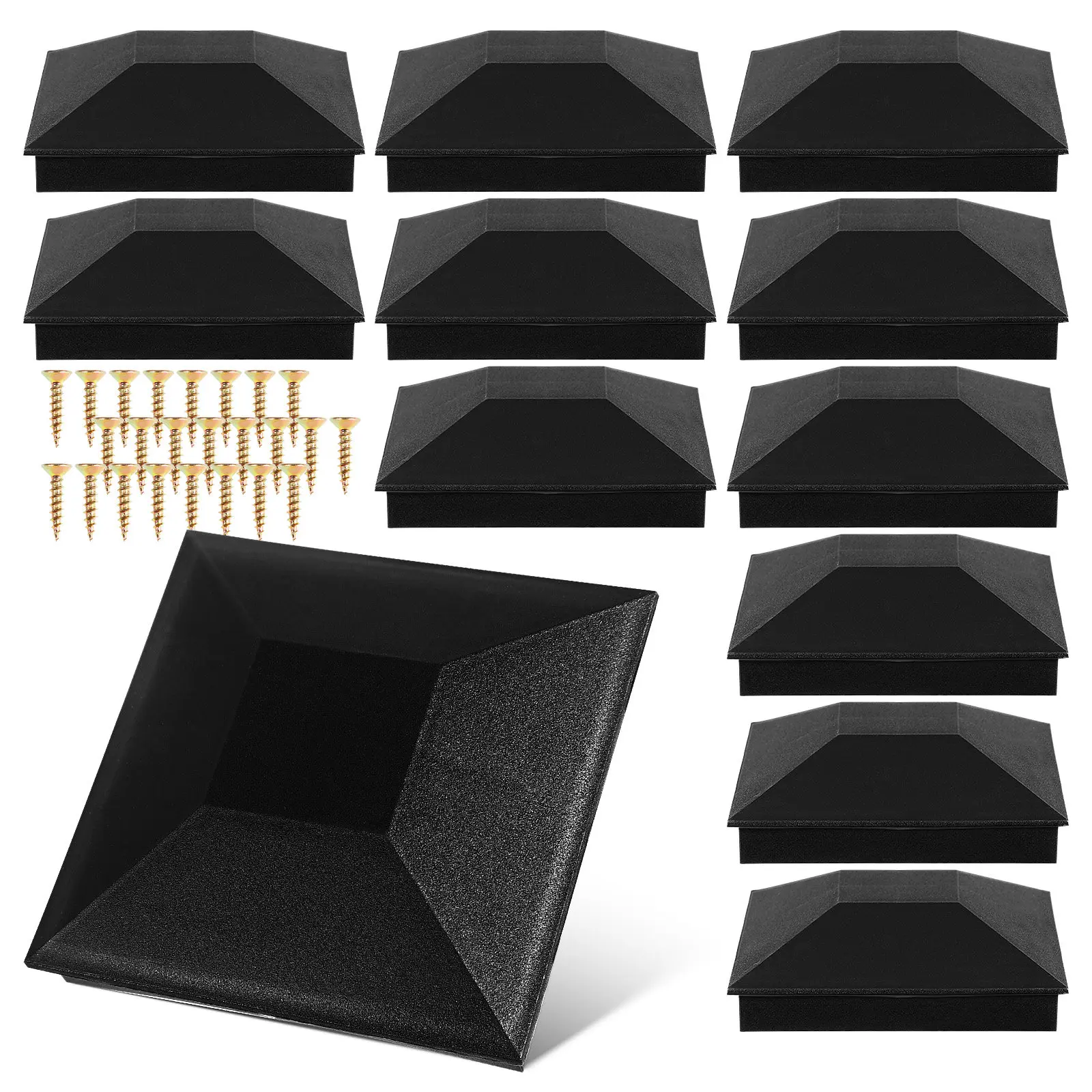 12Pcs Heavy Duty Plastic Fence Post Caps Easy Screw Installation Weather Resistant Decorative Outdoor Post Covers for Decking
12Pcs Heavy Duty Plastic Fence Post Caps Easy Screw Installation Weather Resistant Decorative Outdoor Post Covers for Decking
