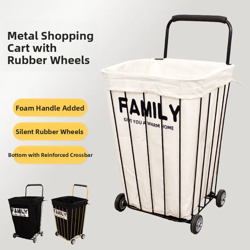 Metal Rolling Shopping Cart with Casters Home Storage Utility Wagon Multi-Functional Iron Material for Groceries And Snacks
Metal Rolling Shopping Cart with Casters Home Storage Utility Wagon Multi-Functional Iron Material for Groceries And Snacks