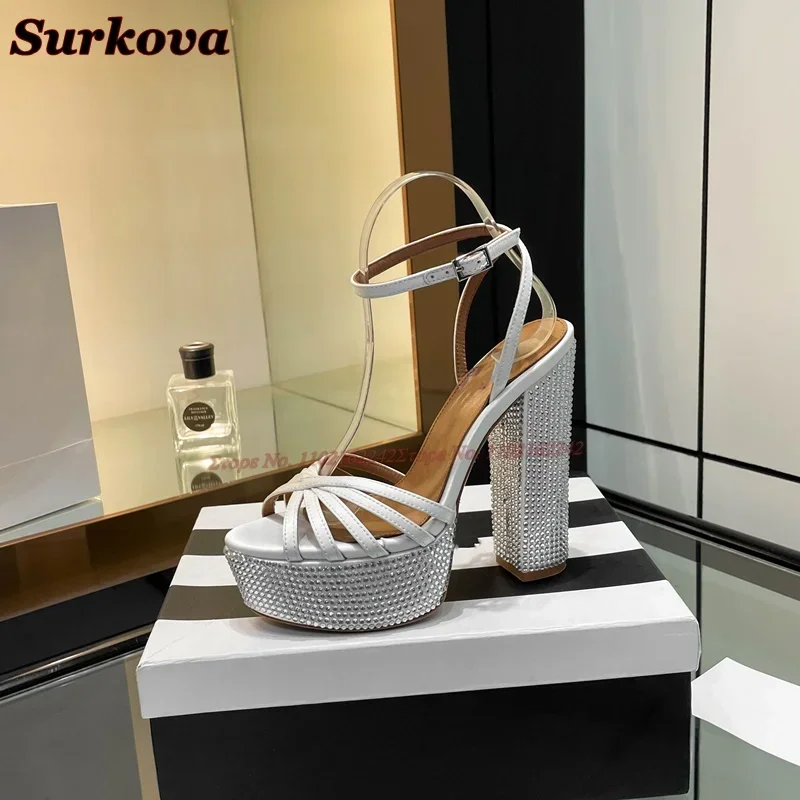 White Rhinestone Platform Wedding Women'S Shoes Open Toe Thick Heel Buckle High Heel Sandals Fashion Party Dinner Shoes Women 47
White Rhinestone Platform Wedding Women'S Shoes Open Toe Thick Heel Buckle High Heel Sandals Fashion Party Dinner Shoes Women 47
