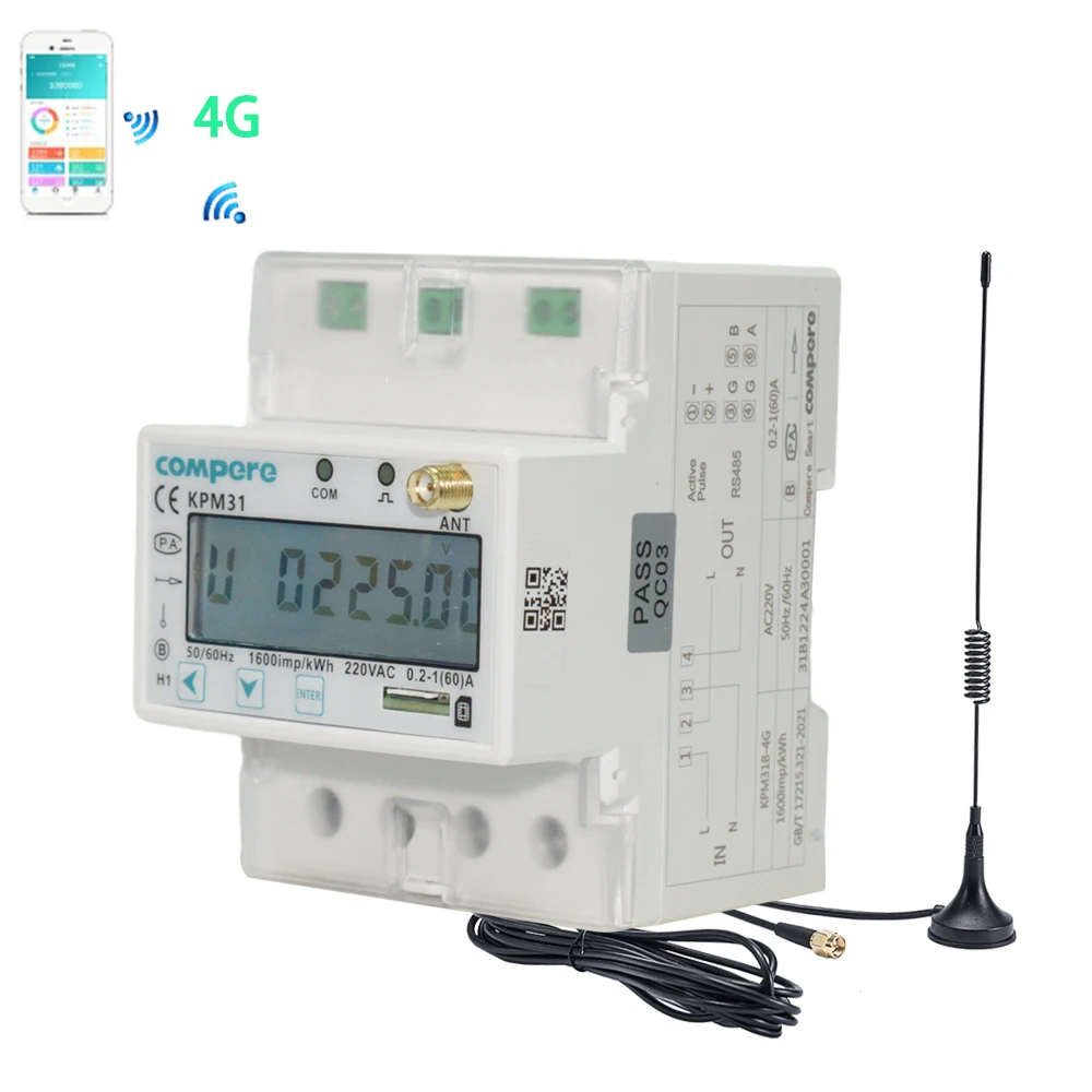 4G Single Phase 60A 110/240VAC Din Rail KWH Power Monitor Prepaid Wireless Circuit Breaker for Microgrid Energy Meters
4G Single Phase 60A 110/240VAC Din Rail KWH Power Monitor Prepaid Wireless Circuit Breaker for Microgrid Energy Meters