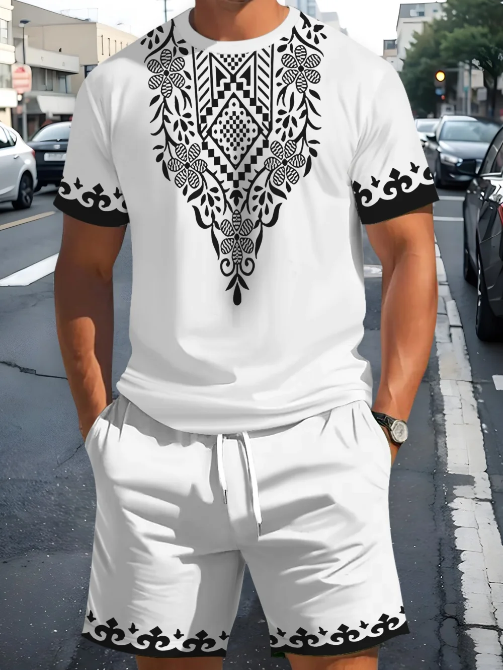 2026 Summer Fashion Men's Short Sleeve T-Shirt and Shorts Vintage Paisley Pattern 3D Print Casual Outdoor Men's Two Piece Set
2026 Summer Fashion Men's Short Sleeve T-Shirt and Shorts Vintage Paisley Pattern 3D Print Casual Outdoor Men's Two Piece Set