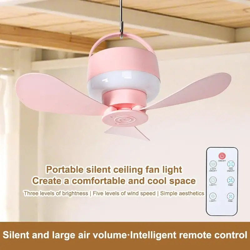 USB Rechargeable Ceiling Fan With Light Remote Control Portable Small Fan Lamp Ceiling Fans For Bedroom Dorm Camping Tent
USB Rechargeable Ceiling Fan With Light Remote Control Portable Small Fan Lamp Ceiling Fans For Bedroom Dorm Camping Tent