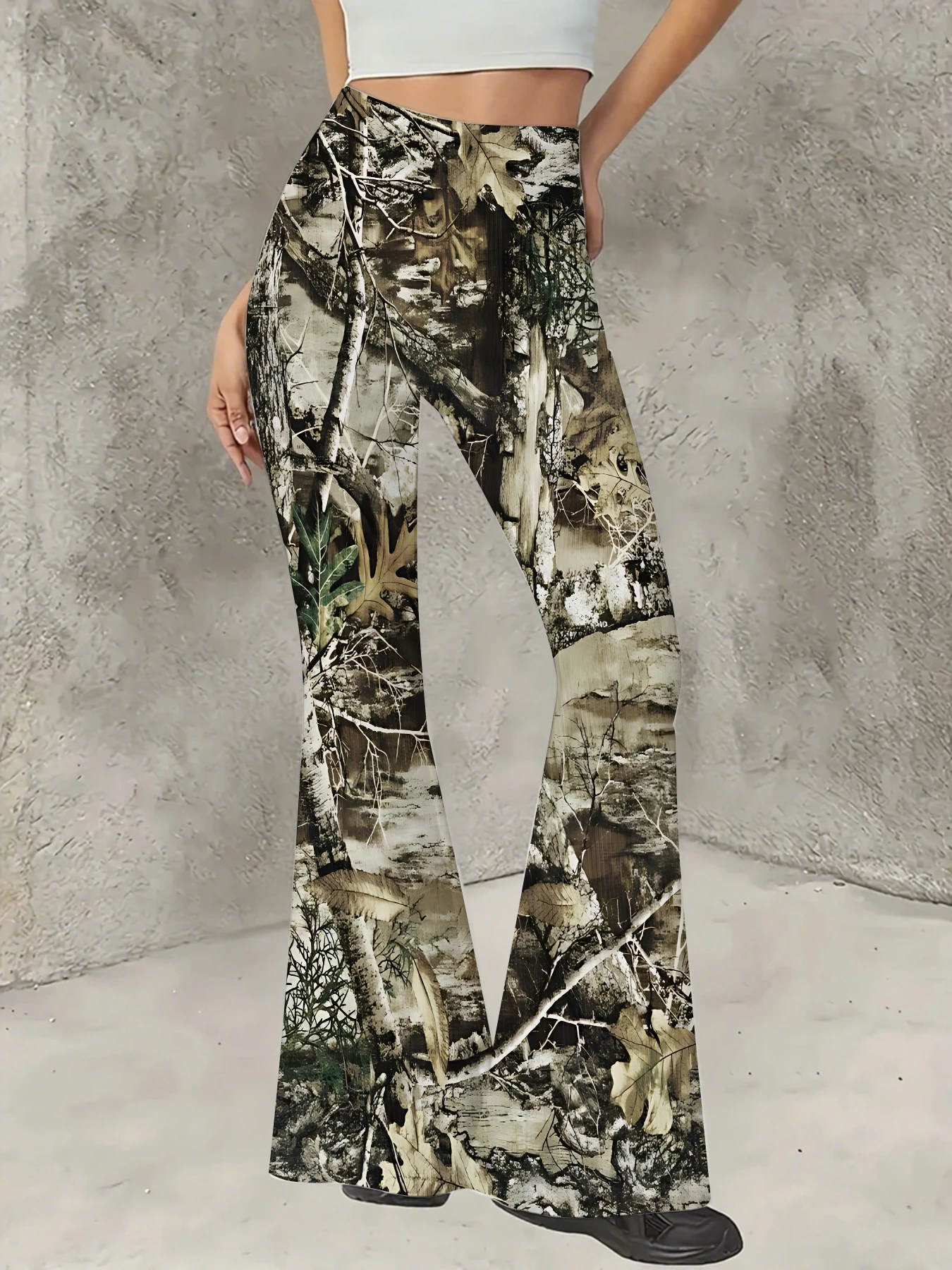 Women's Print Flare Pants Casual High Waist Knit Bell Bottom Trousers Boho
Women's Print Flare Pants Casual High Waist Knit Bell Bottom Trousers Boho