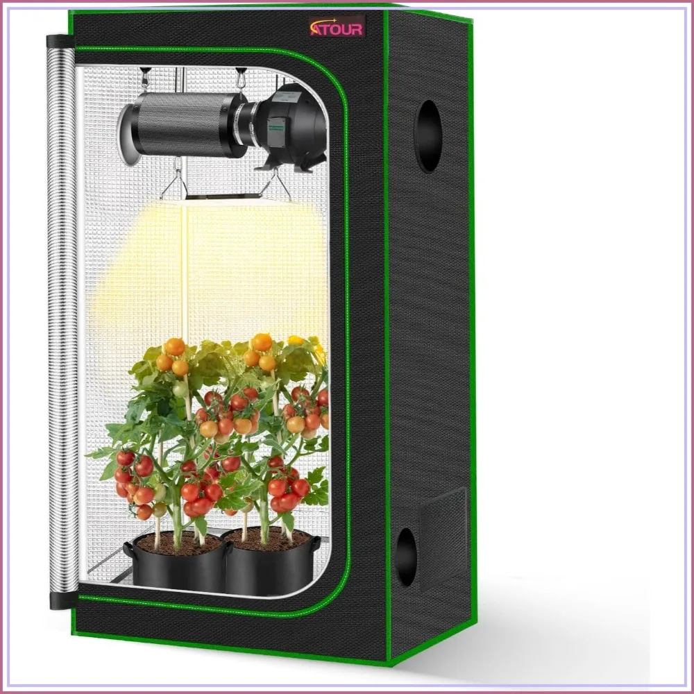 24x24x48 Grow Tent, Reflective 600D Mylar, Hydroponic Indoor Plant Growing Tent with Observation Window and Floor Tray 2x2
24x24x48 Grow Tent, Reflective 600D Mylar, Hydroponic Indoor Plant Growing Tent with Observation Window and Floor Tray 2x2