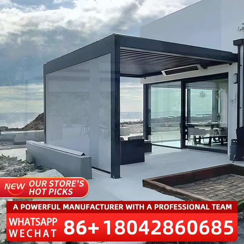 100% водонепроницаемая моторизованная алюминиевая беседка для отдыха на открытом воздухе для садовой беседки 
100% водонепроницаемая моторизованная алюминиевая беседка для отдыха на открытом воздухе для садовой беседки