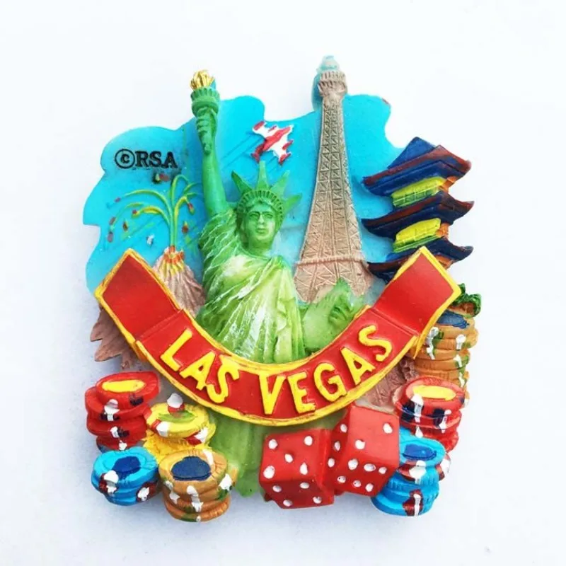 Las Vegas Creative Travel Memorial Gift Three-dimensional Landscape Hand Painted Magnetic Refrigerator Sticker
Las Vegas Creative Travel Memorial Gift Three-dimensional Landscape Hand Painted Magnetic Refrigerator Sticker