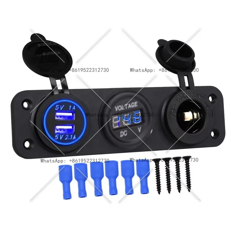 3 in 1 charger socket panel 12v dual USB car power socket digital voltmeter cigarette lighter socket splitter adapter
3 in 1 charger socket panel 12v dual USB car power socket digital voltmeter cigarette lighter socket splitter adapter