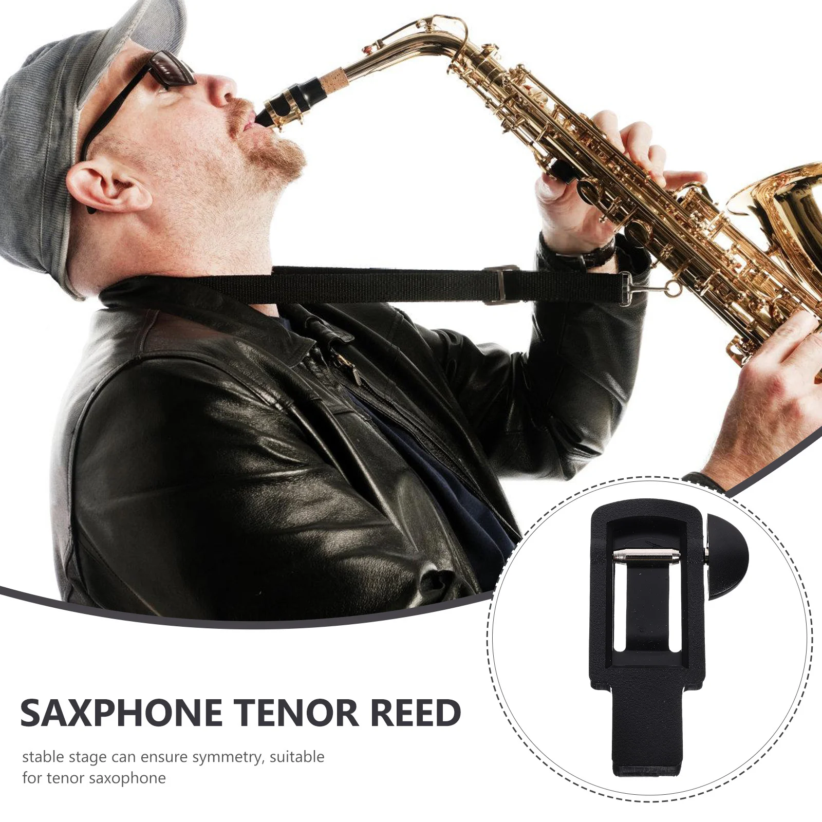 Saxophone Reed Trimmer For Saxophone Black 2.91X1.22Inch Plastic Metal Cutter Tool Tenor Sax Reeds Saxphone Tenor Trimmer