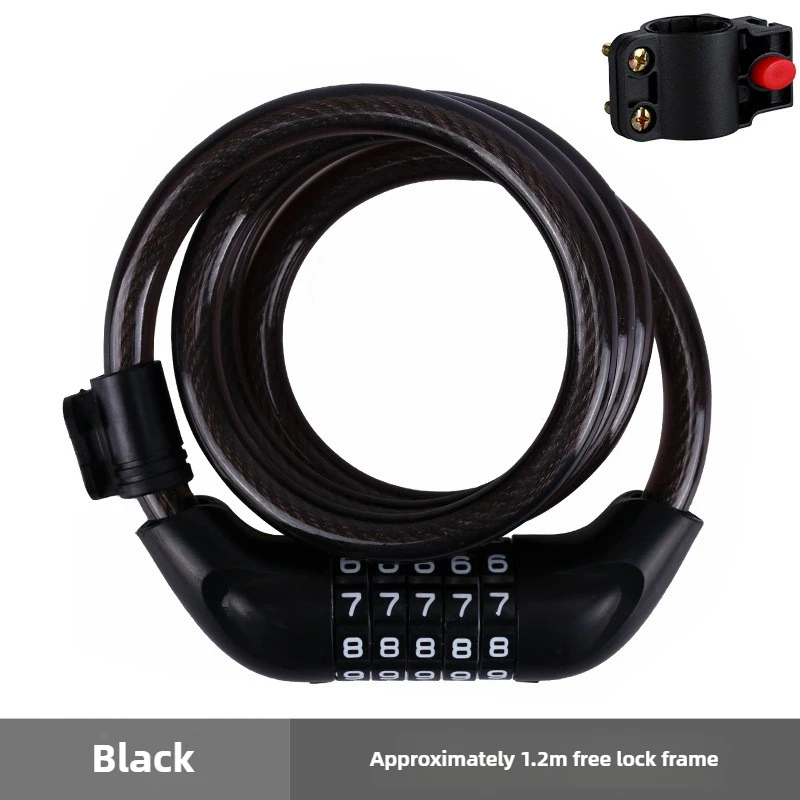Portable Universal Bicycle Lock Mountain Bike 5 Digit Password Lock Anti-theft Security Steel Chain Motorcycle Password Lock
Portable Universal Bicycle Lock Mountain Bike 5 Digit Password Lock Anti-theft Security Steel Chain Motorcycle Password Lock