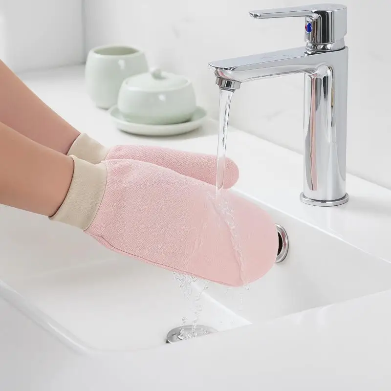 Exfoliating Bath Gloves With Lightweight Fabric Painless Dead Skin Removal For Daily Shower Use
Exfoliating Bath Gloves With Lightweight Fabric Painless Dead Skin Removal For Daily Shower Use