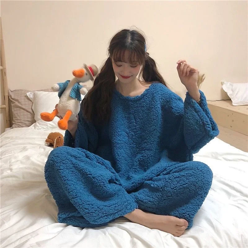 2025 Autumn Winter Women's Fluffy Plush Pajama Set - Oversized Cozy Multi-Color Loungewear, Casual Soft Homewear Sleepwear
2025 Autumn Winter Women's Fluffy Plush Pajama Set - Oversized Cozy Multi-Color Loungewear, Casual Soft Homewear Sleepwear