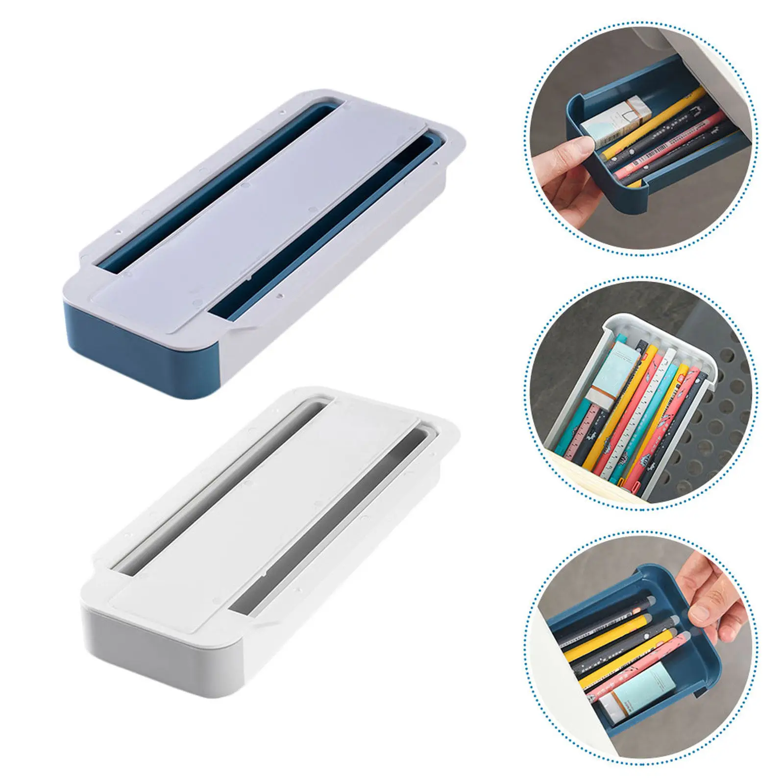 Набор из 2-х ящиков-органайзеров для канцелярии, скрытые хранилища для стола, аккуратное размещение, самоклеящиеся, без сверления, идеально подходят для дома
Набор из 2-х ящиков-органайзеров для канцелярии, скрытые хранилища для стола, аккуратное размещение, самоклеящиеся, без сверления, идеально подходят для дома