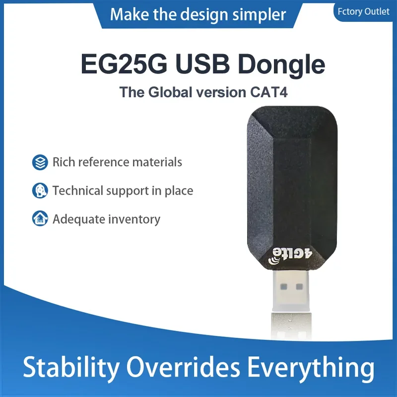 USB-ключ Quectel EC25-G с внутренней антенной корпуса CAT4 LTE Cat 4, серия модулей EG25-GGC
USB-ключ Quectel EC25-G с внутренней антенной корпуса CAT4 LTE Cat 4, серия модулей EG25-GGC