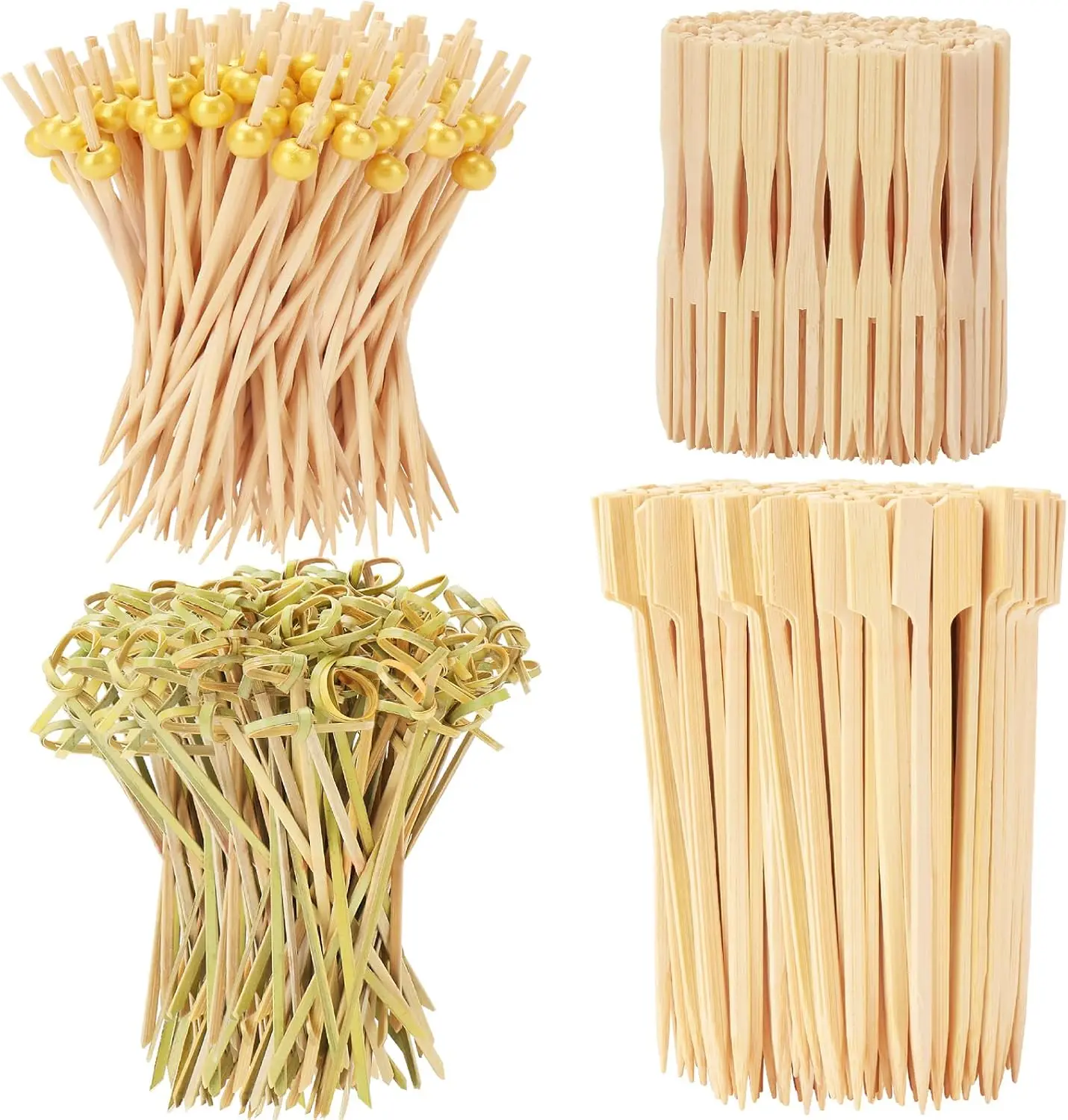 Cocktail Picks Kit, 4 Styles Fancy Toothpicks for Appetizers, 3 Sizes Long Bamboo Skewers, Decorative Wooden Cocktail Sticks for
Cocktail Picks Kit, 4 Styles Fancy Toothpicks for Appetizers, 3 Sizes Long Bamboo Skewers, Decorative Wooden Cocktail Sticks for