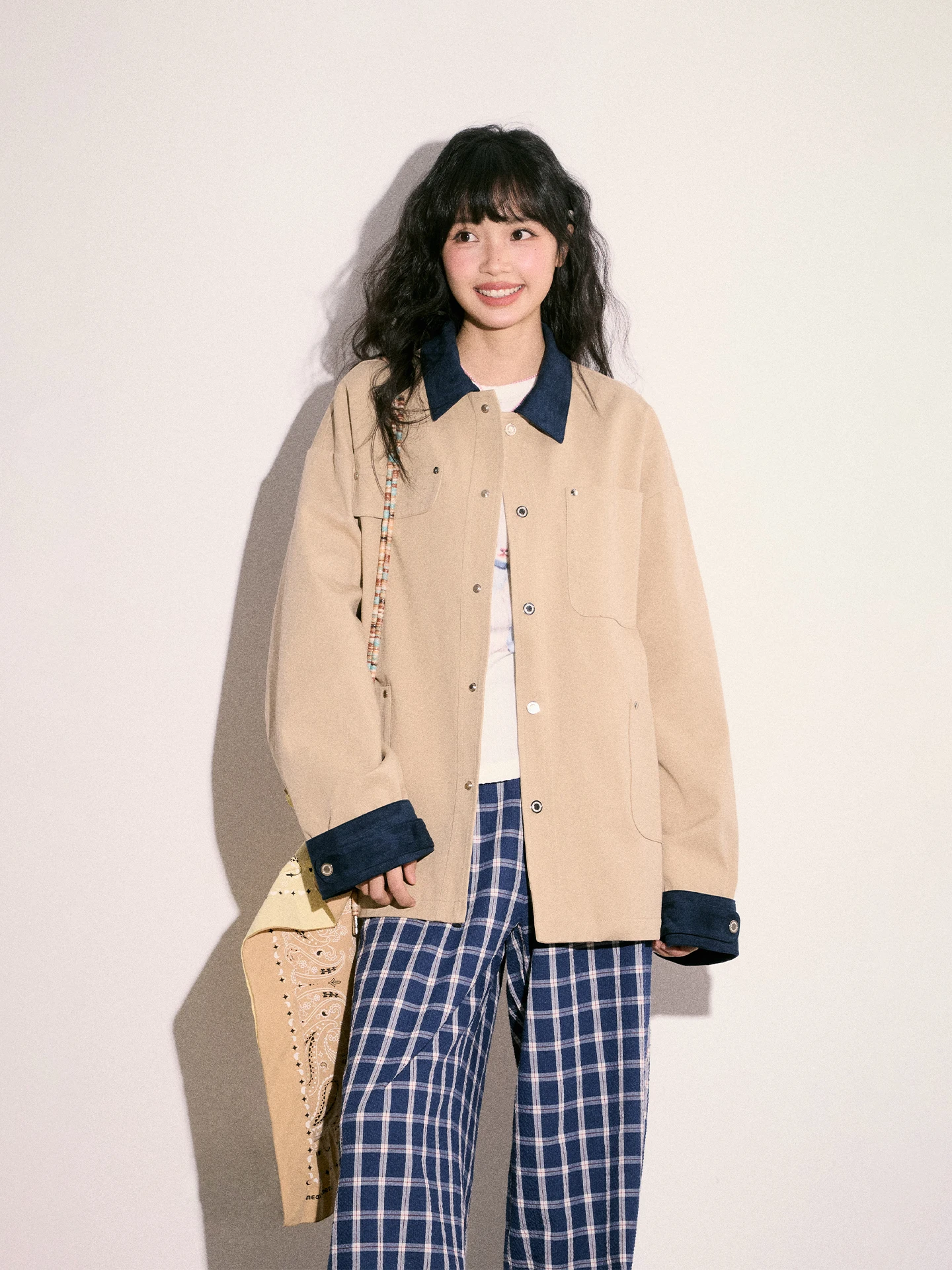 Cream Kitten Vintage Loose Women's Mocha Milk Coffee Color Block Contrast Autumn Plaid Jacket Coat Cotton Long Sleeve Button
Cream Kitten Vintage Loose Women's Mocha Milk Coffee Color Block Contrast Autumn Plaid Jacket Coat Cotton Long Sleeve Button