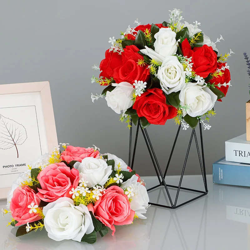 Luxury Large 26CM Artificial Flower Ball Event Table Centerpiece For Party Wedding Decor Road Lead Floral Arrangement Bouquet
Luxury Large 26CM Artificial Flower Ball Event Table Centerpiece For Party Wedding Decor Road Lead Floral Arrangement Bouquet