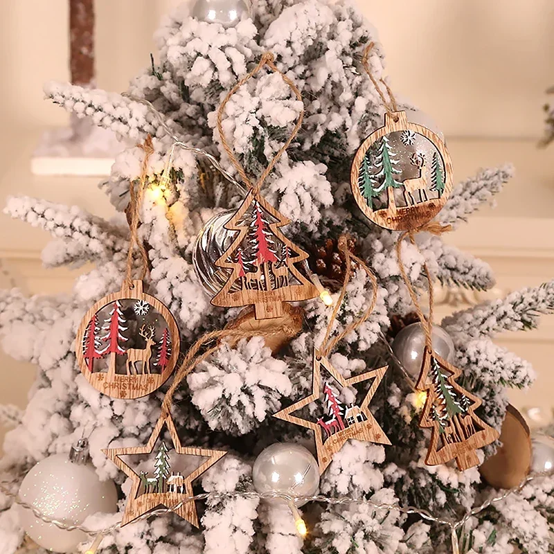 6pcs Christmas Tree Elk Wooden Pendant Hanging Ornaments 2024 Merry Christmas Decorations for Home Navidad New Year Noel Gifts
6pcs Christmas Tree Elk Wooden Pendant Hanging Ornaments 2024 Merry Christmas Decorations for Home Navidad New Year Noel Gifts