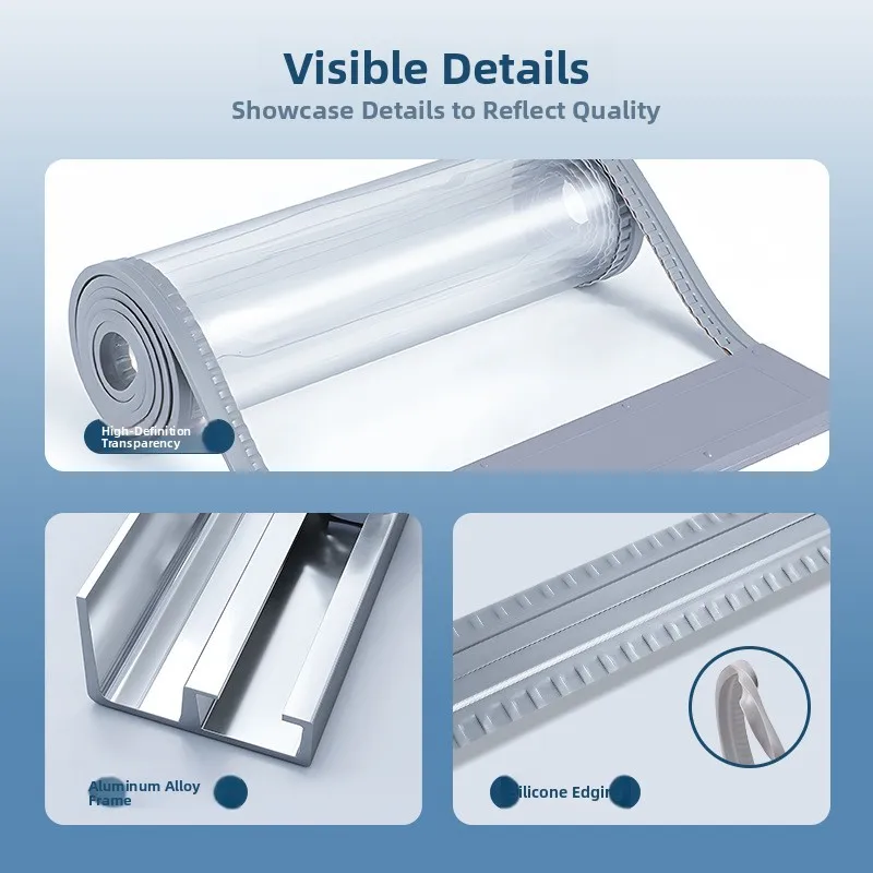 Transparent PVC Plastic Snap-Sle Home Use Door Curtain op Restaurant Warmth Preservation Door Curtain Winter Windproof
Transparent PVC Plastic Snap-Sle Home Use Door Curtain op Restaurant Warmth Preservation Door Curtain Winter Windproof